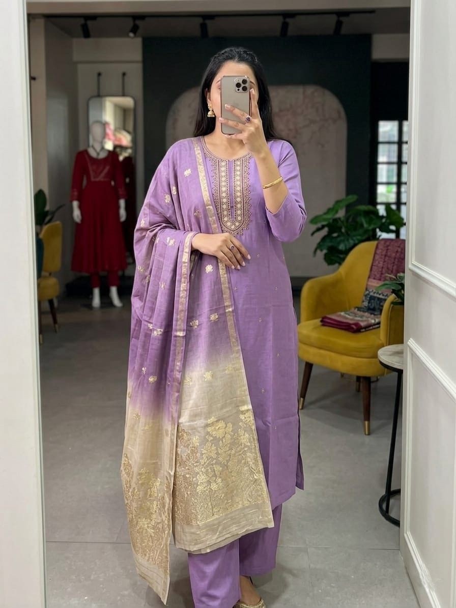 Elegant Straight Cut Salwar Suit